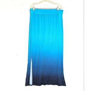 ana Aqua Maxi Elastic Skirt with Slit Size L